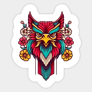 Japanese Bird Mask Sticker